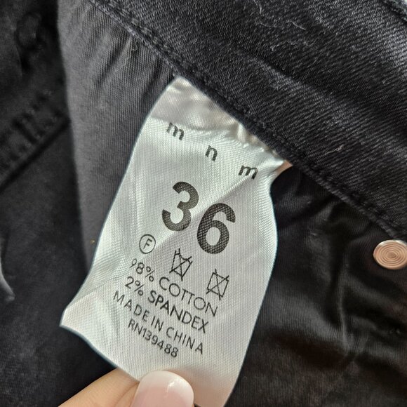 mnml Jeans Men 36 Black X143 Stretch Denim Distressed Slim Fit Pants Punk Skater - Picture 4 of 16